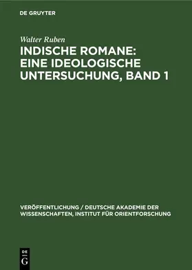 Ruben |  Einige Romane Bankim Chatterjees und Rabindranath Tagores | eBook | Sack Fachmedien