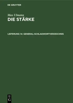 Ulmann |  General-Schlagwortverzeichnis | Buch |  Sack Fachmedien