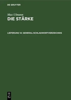 Ulmann |  General-Schlagwortverzeichnis | eBook | Sack Fachmedien