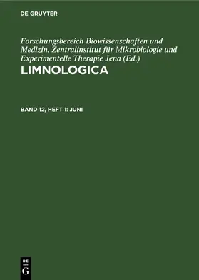  Limnologica, Band 12, Heft 1, Juni | Buch |  Sack Fachmedien