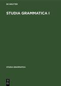  Studia grammatica I | Buch |  Sack Fachmedien