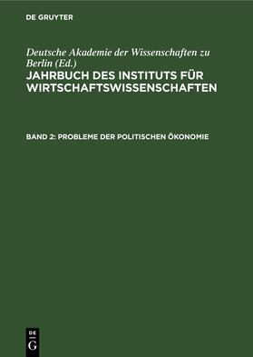  Jahrbuch des Instituts für Wirtschaftswissenschaften. Band 2 | Buch |  Sack Fachmedien