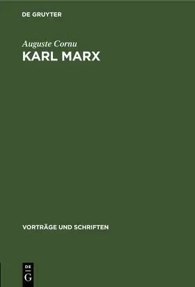 Cornu |  Karl Marx | eBook | Sack Fachmedien