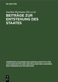 Sellnow / Herrmann |  Beiträge zur Entstehung des Staates | Buch |  Sack Fachmedien