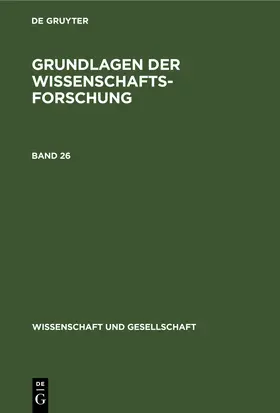 Kröber |  Grundlagen der Wissenschaftsforschung | eBook | Sack Fachmedien