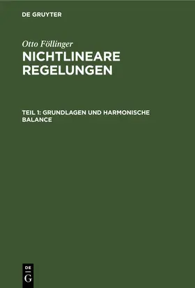 Föllinger |  Grundlagen und harmonische Balance | eBook | Sack Fachmedien