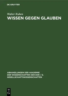 Ruben | Wissen gegen Glauben | E-Book | www.sack.de