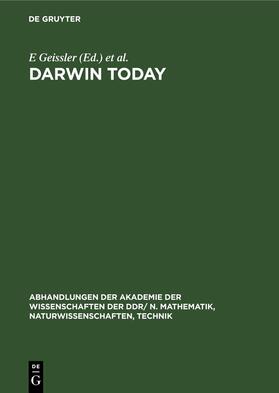 Scheler / Geissler | Darwin today | Buch | 978-3-11-254229-3 | sack.de