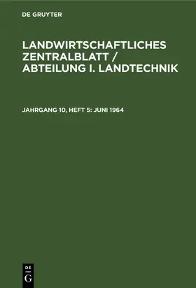 Degruyter |  Juni 1964 | Buch |  Sack Fachmedien