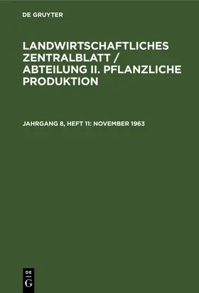 Degruyter |  November 1963 | Buch |  Sack Fachmedien
