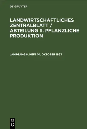  Oktober 1963 | eBook | Sack Fachmedien