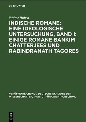 Ruben |  Einige Romane Bankim Chatterjees und Rabindranath Tagores | eBook | Sack Fachmedien