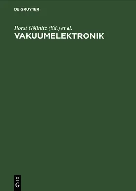 Schneider / Göllnitz |  Vakuumelektronik | Buch |  Sack Fachmedien