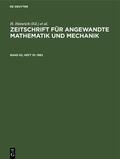 Schmid / Heinrich |  Zeitschrift für Angewandte Mathematik und Mechanik. Band 62, Heft 10 | Buch |  Sack Fachmedien