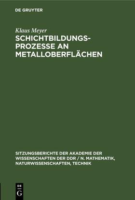 Meyer |  Schichtbildungsprozesse an Metalloberflächen | Buch |  Sack Fachmedien