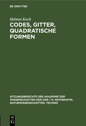 Koch |  Codes, Gitter, quadratische Formen | eBook | Sack Fachmedien