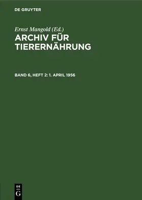 Mangold |  1. April 1956 | eBook | Sack Fachmedien