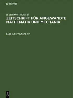 Heinrich / Schmid |  März 1981 | eBook | Sack Fachmedien