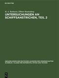 Rautenberg / Rathsack |  Untersuchungen an Schiffsanstrichen, Teil 2 | Buch |  Sack Fachmedien