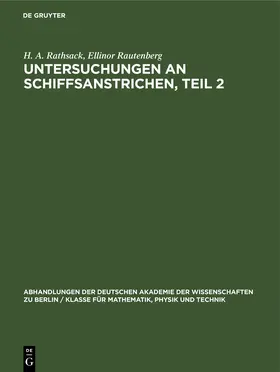 Rathsack / Rautenberg |  Untersuchungen an Schiffsanstrichen, Teil 2 | eBook | Sack Fachmedien