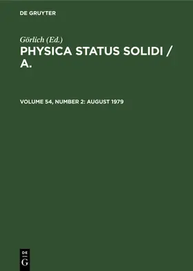 Görlich |  August 1979 | Buch |  Sack Fachmedien