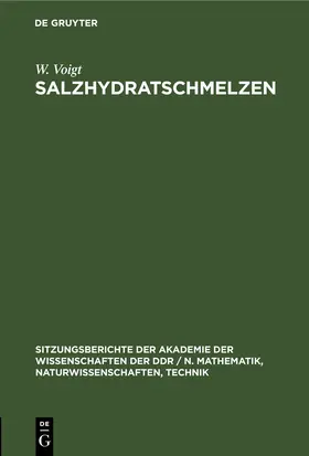Emons / Fanghänel / Naumann | Salzhydratschmelzen | Buch | 978-3-11-255177-6 | www.sack.de
