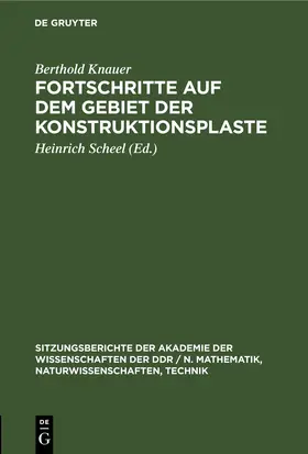 Knauer / Scheel |  Fortschritte auf dem Gebiet der Konstruktionsplaste | eBook | Sack Fachmedien
