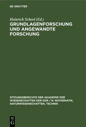 Scheel | Grundlagenforschung und angewandte Forschung | E-Book | www.sack.de