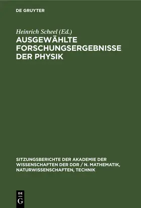 Scheel |  Ausgewählte Forschungsergebnisse der Physik | eBook | Sack Fachmedien