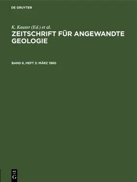 Kauter / Stammberger / Tischendorf | März 1960 | Buch | 978-3-11-255275-9 | www.sack.de