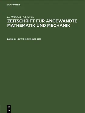 Heinrich / Schmid |  November 1981 | eBook | Sack Fachmedien