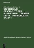 Grasshoff / Lehmann |  Studien zur Geschichte der russischen Literatur des 18. Jahrhunderts, Band 4 | Buch |  Sack Fachmedien