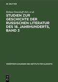 Grasshoff / Lehmann |  Studien zur Geschichte der russischen Literatur des 18. Jahrhunderts, Band 3 | Buch |  Sack Fachmedien