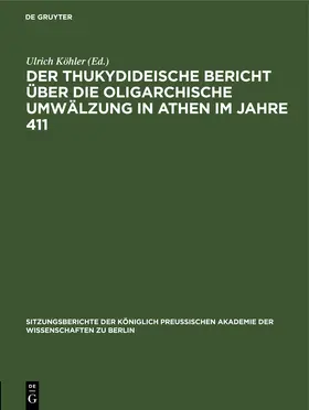  Der thukydideische Bericht über die oligarchische Umwälzung in Athen im Jahre 411 | eBook | Sack Fachmedien