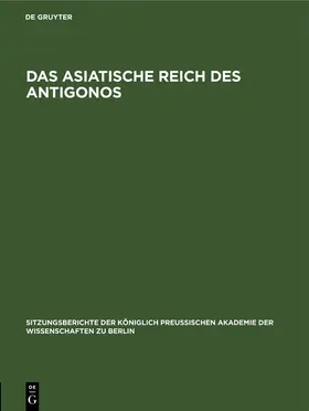  Das asiatische Reich des Antigonos | Buch |  Sack Fachmedien
