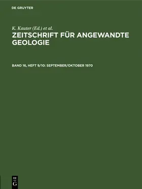 Kauter / Tischendorf / Stammberger |  September/Oktober 1970 | Buch |  Sack Fachmedien