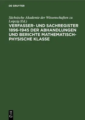 Schwarzburger |  Sächsische Akademie der Wissenschaften zu Leipzig | eBook | Sack Fachmedien