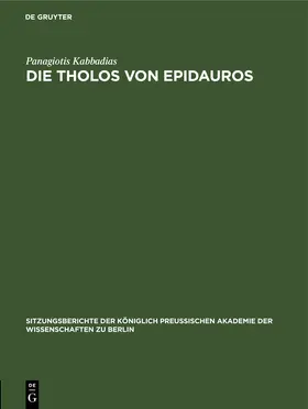 Kabbadias | Die Tholos von Epidauros | E-Book | www.sack.de