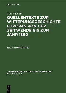 Weikinn |  Hydrographie | Buch |  Sack Fachmedien