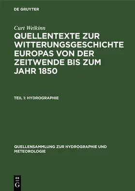 Weikinn |  Hydrographie | Buch |  Sack Fachmedien