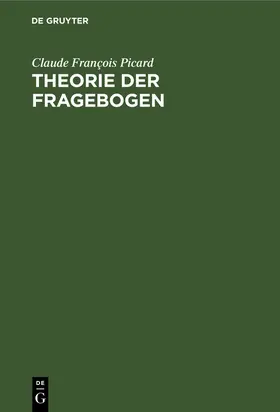 Picard |  Theorie der Fragebogen | Buch |  Sack Fachmedien