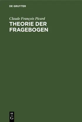 Picard | Theorie der Fragebogen | E-Book | www.sack.de