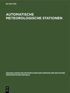 Automatische meteorologische Stationen | E-Book | www.sack.de