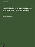 Schmid / Heinrich |  Zeitschrift für Angewandte Mathematik und Mechanik. Volume 65, Number 7 | Buch |  Sack Fachmedien