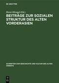 Klengel |  Beiträge zur sozialen Struktur des Alten Vorderasien | Buch |  Sack Fachmedien