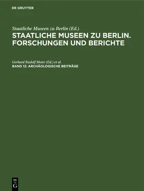 Fründt / Meier |  Archäologische Beiträge | Buch |  Sack Fachmedien