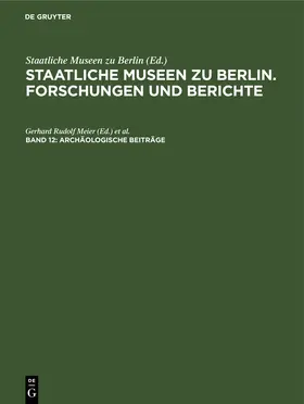 Meier / Fründt |  Archäologische Beiträge | eBook | Sack Fachmedien