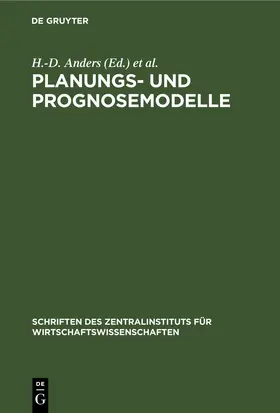 Meier / Peißker / Anders |  Planungs- und Prognosemodelle | eBook | Sack Fachmedien