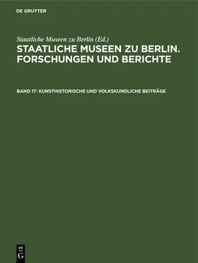 [unknown] |  Kunsthistorische und volkskundliche Beiträge | eBook | Sack Fachmedien