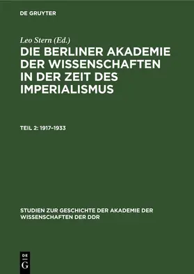 Schlicker |  1917–1933 | eBook | Sack Fachmedien